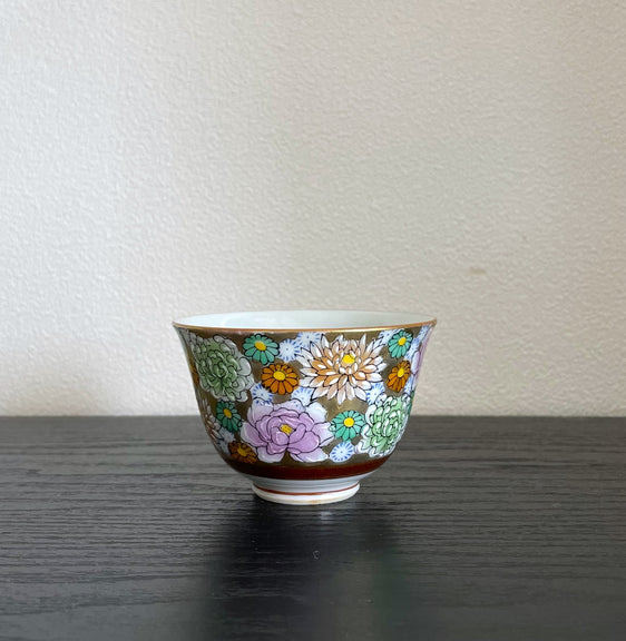 Kutani, floral design, gilt