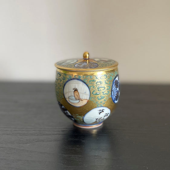 Blue Window Tea bowl with lid